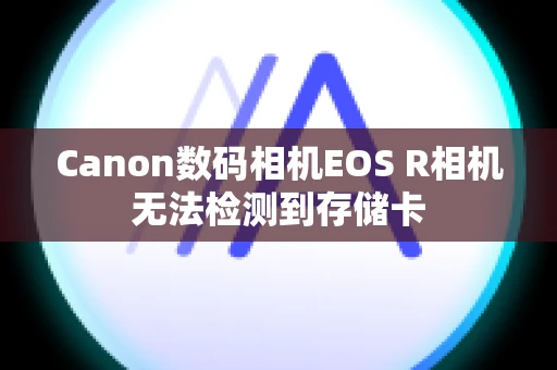 Canon数码相机EOS R相机无法检测到存储卡