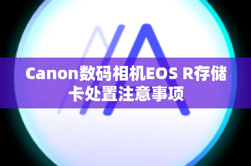 Canon数码相机EOS R存储卡处置注意事项